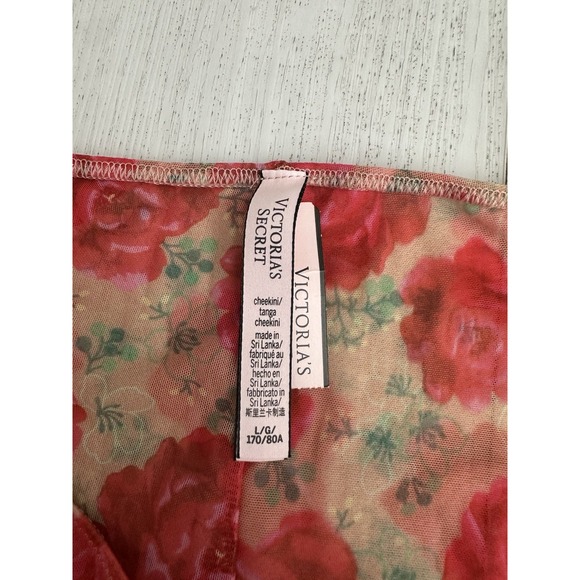 NWT Victoria's Secret DREAM ANGELS Floral Embroidery Cheekini Panty Sz L - Picture 3 of 4